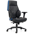 Offices to Go - Fauteuil à basculement synchronisé à dossier haut Kazan FX - Noir/Bleu-Fauteuil à basculement synchronisé à dossier haut avec un appui-tête