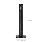 HOMCOM - Ventilateur tour autoportant 37,75 po H avec minuterie 3 vitesses et panneau à capteur LED - noir-Minuterie de 12 heures permettant de programmer le cycle de refroidissement tout en économisant de l’énergie 