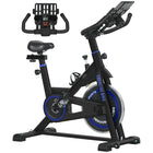 Soozier - Vélo D’Exercice Stationnaire Vertical Réglable Avec Écran Lcd - Noir-Hauteur du siège et du guidon réglable (7 niveaux) pour s'adapter à différentes morphologies  