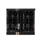 Kucht - 30 po Série KEG style professionnel au gaz, prête pour le propane - Gemstone-Les grilles robustes en fonte diffusent une chaleur intense et permettent de déplacer les ustensiles entre les brûleurs sans les soulever