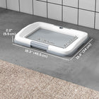 PawHut - Support pour tapis éducateur, plateau pour chien 18 po x 13 po pour intérieur et extérieur - gris-Aucun assemblage requis 