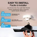 Bell+Howell - Ventilateur de plafond Socket Breeze avec lumière et télécommande-3 vitesses de ventilation silencieuses offrent un confort personnalisé, de la brise douce au refroidissement puissant allant jusqu'à 600 tr/min
