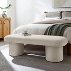 Modway - Orla Performance Velvet Banc - Amande-Pieds cylindriques ronds