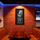 RUSH Triple Black & White Photo Collage Vertical - Impression encadree - 19" x 36"-Dimensions finales: 19x36