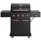 Kenmore - Barbecue au gaz à 4 brûleurs avec brûleur latéral de saisie - Noir/cuivré-Type de combustible : propane.