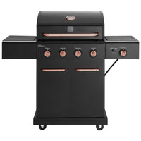Kenmore - Barbecue au gaz à 4 brûleurs avec brûleur latéral de saisie - Noir/cuivré-Type de combustible : propane.