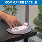 Mount-It! - Lampe de bureau LED avec recharge sans fil - Argent/blanc-Solution d'éclairage économe en énergie, sans entretien et offrant une longue durée de vie de plus de 25 000 heures