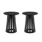 Manhattan Comfort - Lot de 2 tables d’appoint modernes Layla 90 cm - Noir-Ensemble de tables d’appoint modernes pour salon, lot de 2