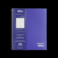 Hilroy – Cahier Better Notes 1 Sujet – 10,5 po H x 8 po L – 100 Feuilles – Bleu-Couverture en poly durable 