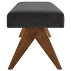 Modway - Lyra 63" Tissu tapis Banc - Gris foncé-Assemblée requise