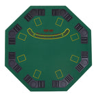 Soozier - Table De Poker Pliable 47 Po Pour 8 Joueurs Avec Porte-Gobelets- Vert-Fabriquée avec un plateau en MDF et des pieds en acier revêtus par poudre 