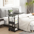 HOMCOM - Bureau debout mobile - 31 po L x 15,75 po l x 32,25 po H - noir-Forme unique en C permettant de nombreux placements différents 