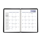 AT-A-GLANCE - Agenda mensuel 2027 - 8 3/4 po H x 6 7/8 po l - noir - bilingue-Un mois sur deux pages