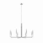 Modway - Rekindle 8-Lumière Lustre - Nickel poli-Chandelier à 8 lumières