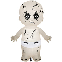 GEMMY - Poupée zombie gonflable animée d'Halloween à tête pivotante - 183 cm x 145 cm-Le zombie tourne la tête