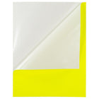 Jam Paper Étiquettes autocollantes pleine page, 8 1/2 x 11 po, jaune néon, 10/paquet-10 par paquet