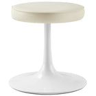 Modway - Lippa Cuir végane Tabouret rond - Pierre-Siège en cuir synthétique