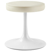 Modway - Lippa Cuir végane Tabouret rond - Pierre-Siège en cuir synthétique