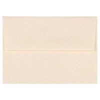  JAM Paper Enveloppes d'invitation parchemin A2 - 4,375 x 5,75 po - Naturel recyclé - paquet de 50-Couleur : naturel/bronze, Les enveloppes présentent une finition parchemin marbré pour une touche élégante