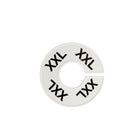 Eddie's - Les séparateurs de tailles - XXL - Blanc/Noir - paquet de 100-Plastique blanc avec du texte en noir
