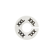 Eddie's - Les séparateurs de tailles - XXL - Blanc/Noir - paquet de 100-Plastique blanc avec du texte en noir