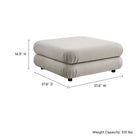 Modway - Jubilee Modulaire Performance Velvet Ottoman - Amande-Velours de performance résistant aux taches