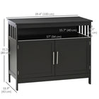 HOMCOM - Buffet de cuisine 39,4 po L - noir-Le design classique et élégant devient un point central fonctionnel dans n’importe quelle pièce 