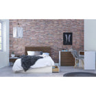 Nexera - Commode Axel 4 tiroirs, Blanc et noyer-7