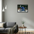Roberto Luongo 20x29 Canucks Glove Save-H - Toile encadree - 31" x 22"-Prêt à accrocher - livré entièrement assemblé