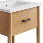 Modway - Zaire 18" Vanette de salle de bain - Blanc naturel-Assemblée requise