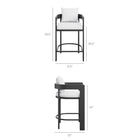 Modway - Tahoe Terrasse extérieure Aluminium pour patio Tabouret de comptoir - 36,5 po - Blanc-Finition revêtue en poudre