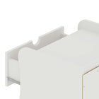 Manhattan Comfort - Table de nuit Coney 19,68" style mid-century moderne - Blanc-Parfait pour le rangement de la chambre, les lampes ou les objets de décoration