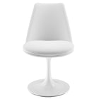 Modway - Lippa Salle à manger pivotante Cuir végane Fauteuil d’appoint - Blanc blanc-8