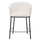 Zuo - Essen Tabouret de comptoir - Ivory-Support d’accoudoirs
