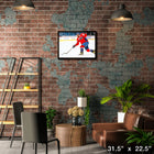 Alexander Ovechkin Washington Capitals Shooting sur toile - Toile encadree - 31" x 22"-Sous licence officielle de la LNH et de l'AJLNH