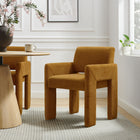 Modway - Daven Tissu Chaise de salle à manger rembourrée in Cuivre-Coussin en mousse haute densité