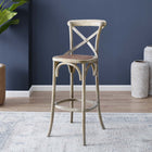 Modway - Gear Tabouret de bar - Gris-Capsules de pied non marquées