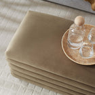 Modway - Mezzo Rembourré Performance Velvet Établi de rangement - Taupe-Charnière à maintien ouvert