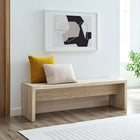 Modway - Mirella 62" Imitation Travertin Long Bench - Travertin-Tablier du milieu