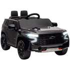 Aosom - voiture électrique pour enfant 12v licenciée chevrolet tahoe - noir-2 moteurs pour une conduite solide et directe sur divers terrains 