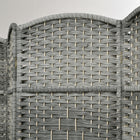 HOMCOM - Séparateur de pièce autoportant à 3 panneaux tressés à la main pour bureau à domicile ou chambre - gris mélangé-Matériaux : Polypropylène, bois de pin  
