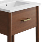 Modway - Zaire 18" Vanette de salle de bain - Blanc noyer-Assemblée requise