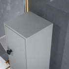 Kleankin - Armoire de rangement de salle de bain avec étagères et porte-papier toilette - gris-Conception anti-basculement pour une sécurité accrue 