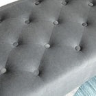 HOMCOM - Banc ottoman de rangement rembourré avec accoudoirs - gris-Couleur : Gris 