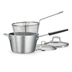 Tramontina - Pro Fusion Friteuse profonde antiadhésive de 5,5 Qt avec couvercle – Progris-Poignée en acier inoxydable moulé avec trois rivets en alliage massif