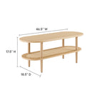 Modway - Torus Ovale Table basse - Chêne-Stratifié à grain de bois