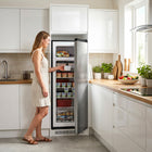 HOMCOM - congélateur vertical compact pour la maison - 7,0 pi3 - argent-Le compresseur haute efficacité assure un refroidissement rapide pour la fraîcheur des aliments