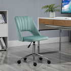 Vinsetto - Chaise d’ordinateur pivotante sans accoudoirs - vert-Design de dossier ajouré favorisant la circulation de l’air