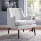 Modway - Leisure Rembourré Chaise longue - Blanc-Siège/dossier en mousse rembourré
