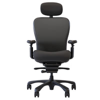 Nightingale - CXO Chaise à dossier moyen avec appui-tête - Noir-Le dossier en maille à motif ABLEX offre un soutien lombaire généreux et un mouvement dynamique du dos